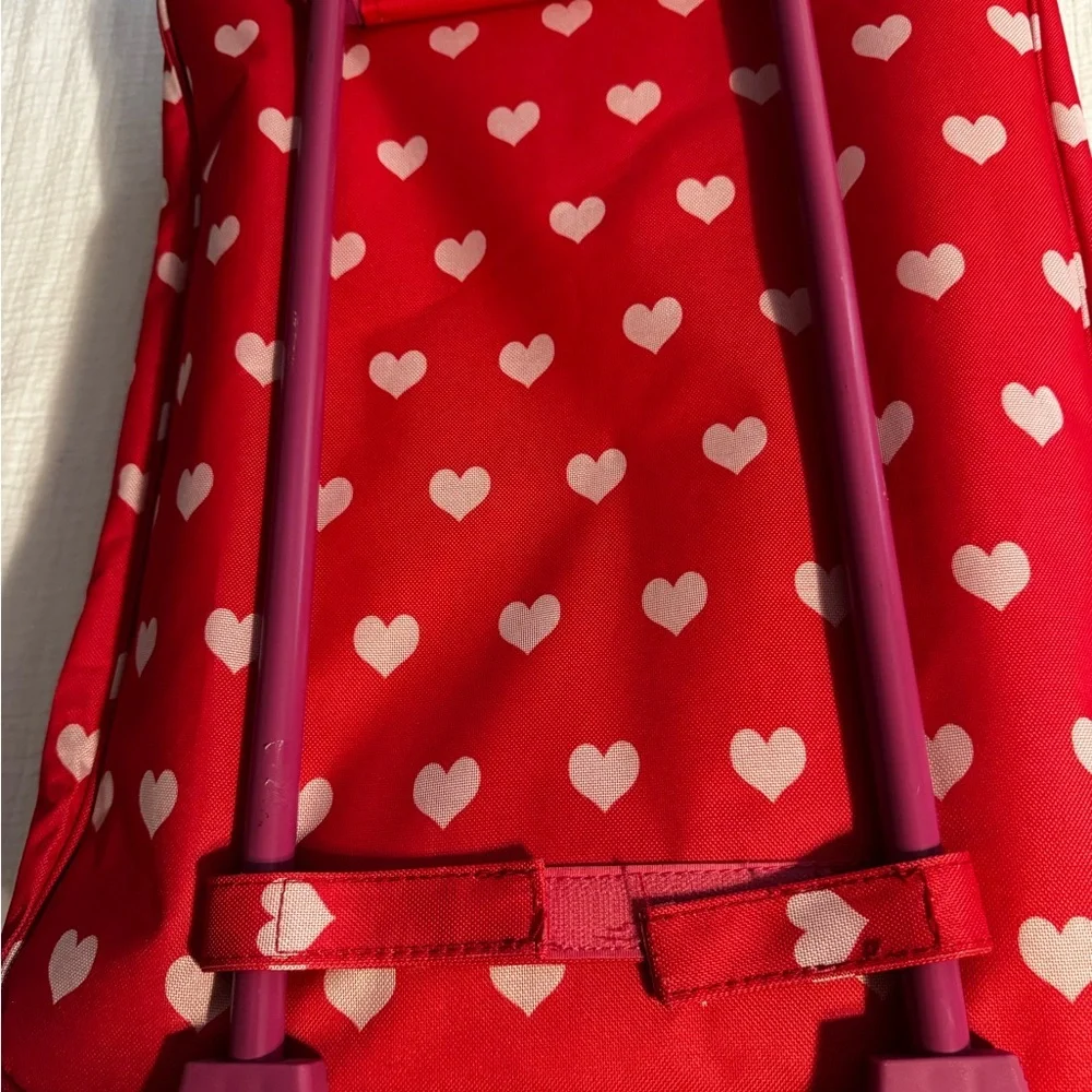 Double Trolley 18” Doll Carrier with Dual Sleeping Bag Two Pillows Travel Case - Picture 10 of 16